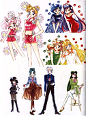 The planetary senshi in casual clothes